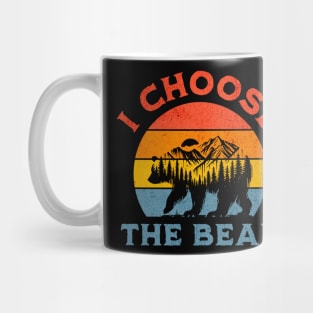 I Choose the Bear - Retro Sunset Wilderness Mug